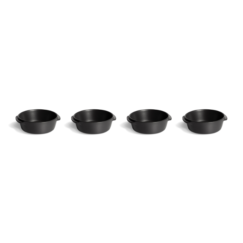 Set of 4 'Solo' Mini Round Baking Trays - Basalt